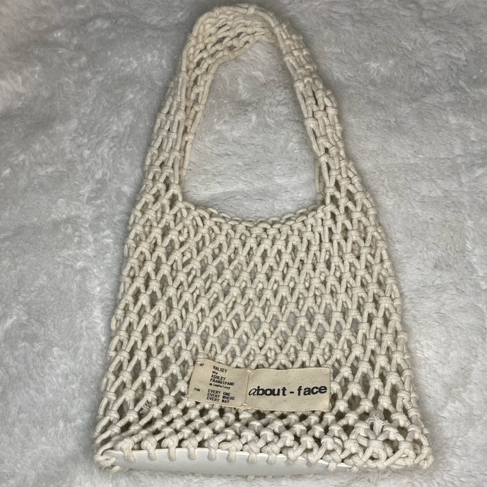 Cream Knit Bag by Hasley